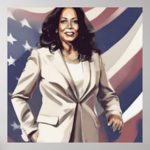 Poster Kamala Harris 2024 1er Indian Black Melanin Sista