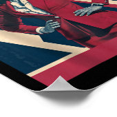 Poster Kamala Harris 2024 - Conception À La Tête Avec For (Coin)