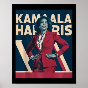 Poster Kamala Harris 2024 - Conception À La Tête Avec For