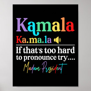 Poster Kamala Harris 2024 Madame la Présidente Harris Vot