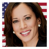 Poster Kamala Harris 2024 mon président est un noir et un (Devant)