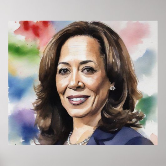 Poster Kamala Harris 2024 mon président est une femme noi (Devant)