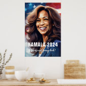 Poster Kamala Harris 2024 Ne pas revenir à l'art graphiqu (Cuisine)