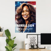 Poster Kamala Harris 2024 Ne pas revenir à l'art graphiqu (Bureau à domicile)