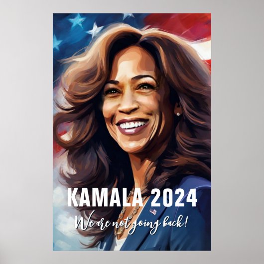 Poster Kamala Harris 2024 Ne pas revenir à l'art graphiqu (Devant)