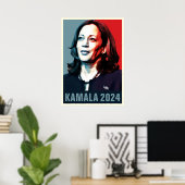 Poster Kamala Harris 2024 Pop Art (Bureau à domicile)