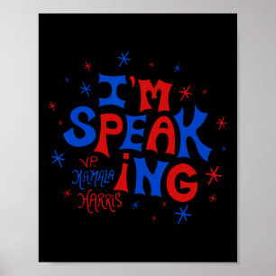 Poster Kamala Harris 2024 Pour Le Président Je Parle Vin