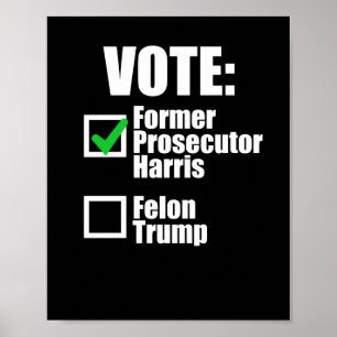 Poster Kamala Harris 2024 - Vote de l'ancien procureur Ha