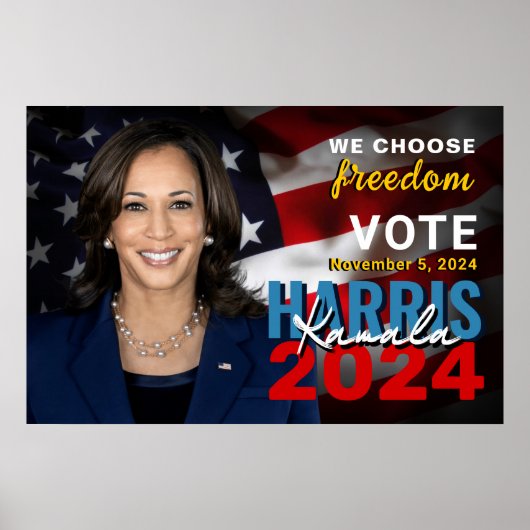Poster Kamala Harris 2024 Vote Patriotic Campaign (Devant)