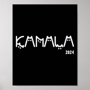 Poster Kamala Harris Chat Laisser Positif Drôle