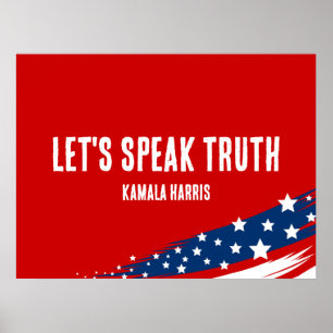 Poster Kamala Harris Citation Parle Vérité