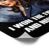 Poster Kamala Harris Drôle Débat Élection 2024 Won Witch (Coin)