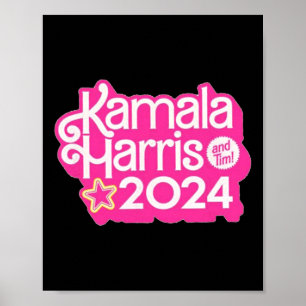 Poster Kamala Harris Et Tim Chemise 2024 - Harris Wheimer