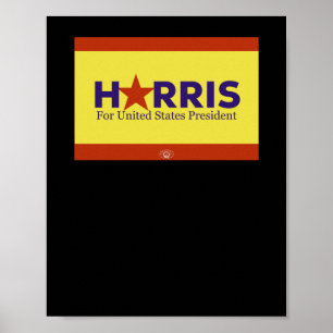 Poster Kamala Harris Et Tim W Pour Le Président 2024 Thro