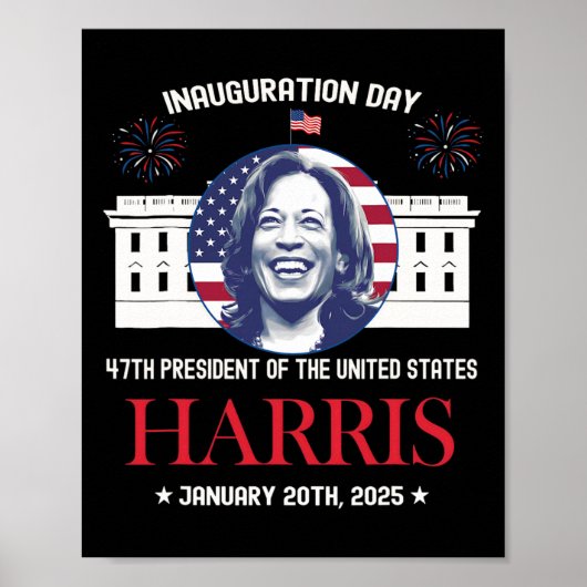 Poster Kamala Harris Jour de l'Inauguration 2025 Madame 4 (Devant)