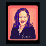 Poster Kamala Harris Madame la Présidente Pop Art Portrai<br><div class="desc">Kamala Harris Madame la Présidente Pop Art Portrait</div>