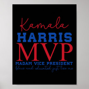 Poster Kamala Harris Mvp Madame La Vice-Présidente Black 