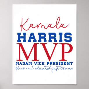 Poster Kamala Harris Mvp Madame La Vice-Présidente Black