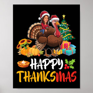 Poster Kamala Harris Père Noël équitation Turquie heureux