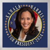 Poster Kamala Harris pour le président démocrate 2024 Pho (Devant)