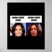 Poster Kamala Harris sous Trump Drôle partisan de Trump (Devant)