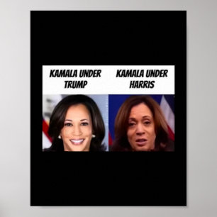 Poster Kamala Harris sous Trump Drôle partisan de Trump