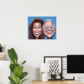 Poster Kamala Harris Tim Walz (Bureau à domicile)