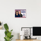 Poster Kamala Harris Tim Walz 2024 Président Vice Photos (Bureau à domicile)