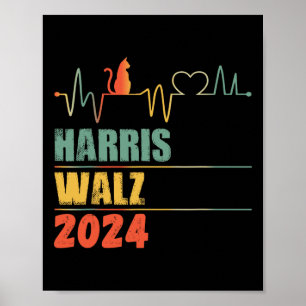 Poster Kamala Harris Tim Walz Waltz Harris Walz Walz Walz