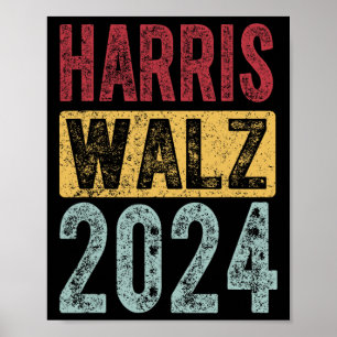 Poster Kamala Harris Tim Walz Waltz Harris Walz Walz Walz