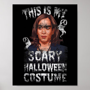 Poster Kamala Harris Trump Élection Halloween effrayant