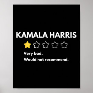 Poster Kamala Harris Une évaluation de 1 étoile Très D Ne