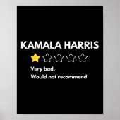 Poster Kamala Harris Une Note 1 Étoiles Très Mauvaise Ne  (Devant)