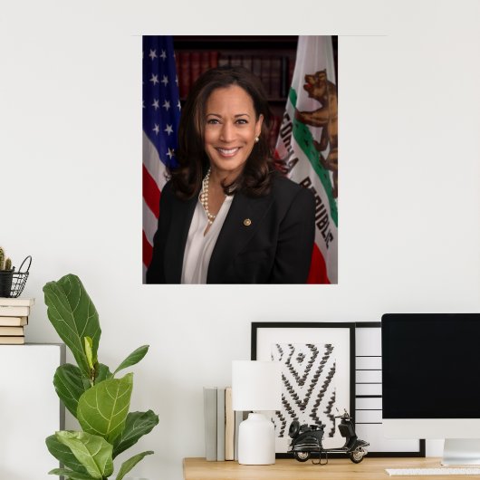 Poster Kamala Harris Vice-président américain, Biden 2024 (Bureau à domicile)