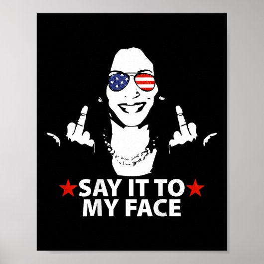 Poster Kamala Middle Finger le dit à mon visage (sur le d (Devant)