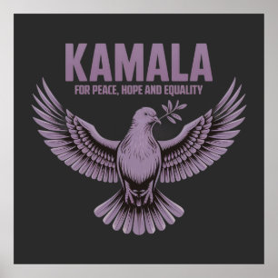 Poster Kamala pour la paix, l'espoir et l'égalité Soutene