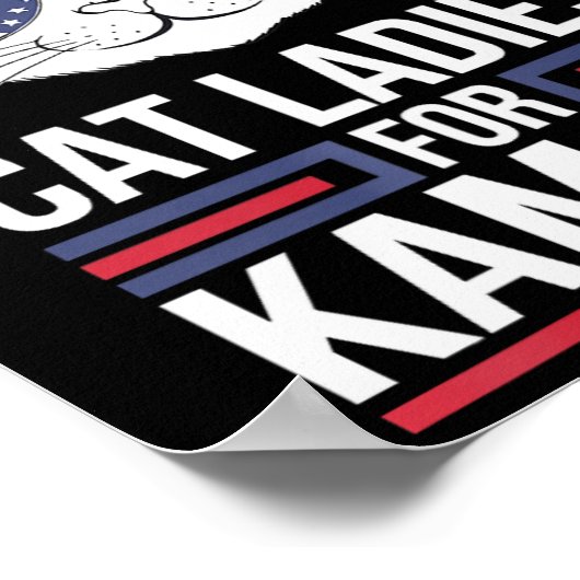 Poster Kamala Pour Président - Cat Lady Uni (Coin)