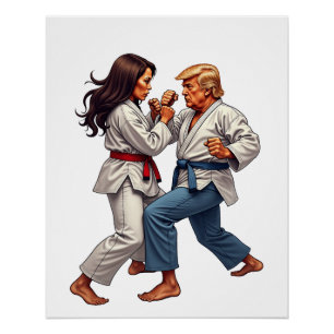 Poster Kamala Trump combattant 2024