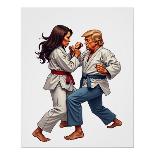 Poster Kamala Trump combattant 2024 (Devant)