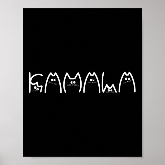 Poster Kamala Typographie Chat Alphabet mignet Dit Drôle  (Devant)
