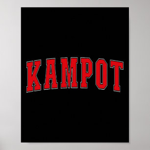 Poster Kampot Cambodge Souvenirs de vacances cambodgiens
