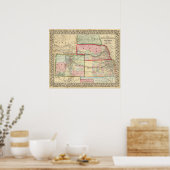 Poster Kan, Neb, Colo Carte par Mitchell (Cuisine)