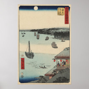 Poster Kanagawa, Japon : Estampe japonaise vintage d'Utag