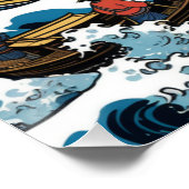 Poster Kanagawa Japonais La grande vague (Coin)