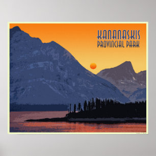 Poster Kananaskis, Alberta. Le Canada
