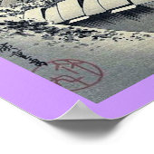 Poster Kanbara d'Ando, Hiroshige Ukiyoe (Coin)