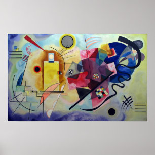 Poster Kandinsky 1925/jaune/rouge/bleu/pixdezines