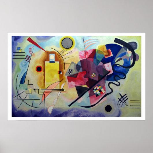 Poster Kandinsky 1925/jaune/rouge/bleu/pixdezines (Devant)