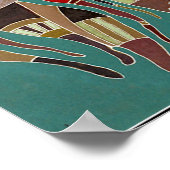 Poster Kandinsky - 4 chiffres sur 3 carrés (Coin)