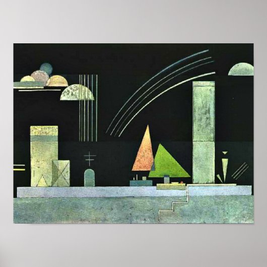 Poster Kandinsky - Au repos, œuvre d'art abstrait (Devant)